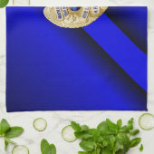 Flag & Abzeichen der dünnen blauen Linie Handtuch (Gefaltet)