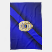 Flag & Abzeichen der dünnen blauen Linie Handtuch (Vertikal)