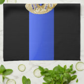 Flag & Abzeichen der dünnen blauen Linie Handtuch (Gefaltet)