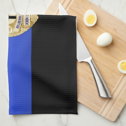 Flag & Abzeichen der dünnen blauen Linie Handtuch (Viertel Falte)