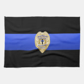 Flag & Abzeichen der dünnen blauen Linie Handtuch (Horizontal)
