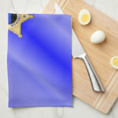 Flag & Abzeichen der dünnen blauen Linie Küchentuch (Viertel Falte)