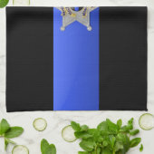 Flag & Abzeichen der dünnen blauen Linie Küchentuch (Gefaltet)