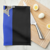 Flag & Abzeichen der dünnen blauen Linie Küchentuch (Viertel Falte)