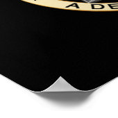 Flag & Abzeichen der dünnen blauen Linie Poster (Ecke)