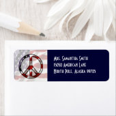 Flag-Adressenaufkleber für Patriotische Friedensze (Insitu)