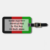 Flag Afganistan Easy ID Gepäckanhänger (Vorderseite horizontal)