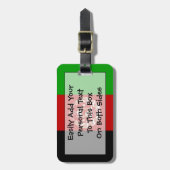 Flag Afganistan Easy ID Gepäckanhänger (Vorderseite vertikal)