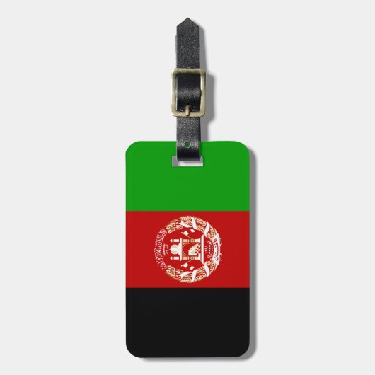 Flag Afganistan Easy ID Gepäckanhänger (Vorderseite vertikal)