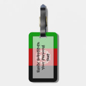 Flag Afganistan Easy ID Gepäckanhänger (Rückseite vertikal)