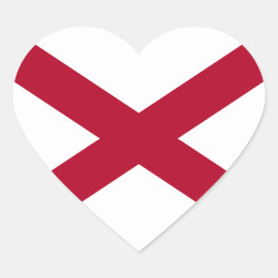 Flag Alabama Heart Sticker