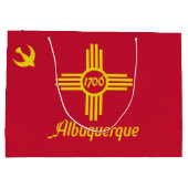 Flag Albuquerque, New Mexico Große Geschenktasche Große Geschenktüte (Rückseite)