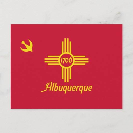 Flag Albuquerque, New Mexico Postkarte (Vorderseite)