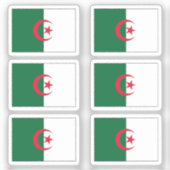 Flag Algeria Collection Pack von 6 Aufkleber (Vorderseite)