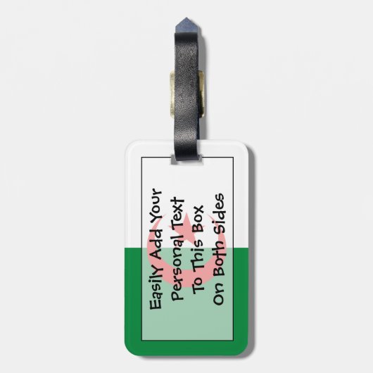 Flag Algerien Easy ID Gepäckanhänger (Rückseite vertikal)