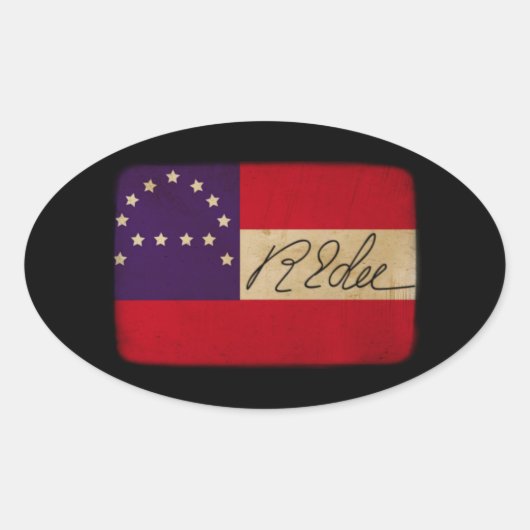 Flag am Amtssitz des Lees mit Unterschrift Ovaler Aufkleber (Vorderseite)