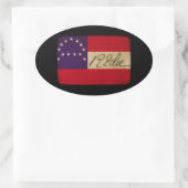 Flag am Amtssitz des Lees mit Unterschrift Ovaler Aufkleber (Tasche)