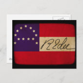 Flag am Amtssitz des Lees mit Unterschrift Postkarte (Vorne/Hinten)