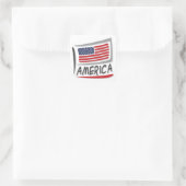 Flag America Pride X Quadratischer Aufkleber (Tasche)