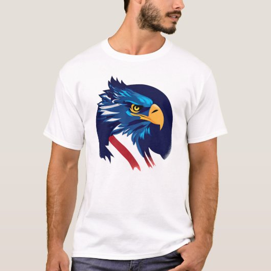 Flag American Blad Eagle T-Shirt (Vorderseite)