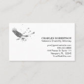 ** Flag American Eagle Schwarz-weiß Simple USA Visitenkarte (Rückseite)