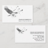 ** Flag American Eagle Schwarz-weiß Simple USA Visitenkarte (Vorne/Hinten)