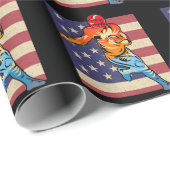 Flag American Football Retro Ball Sports Lover Geschenkpapier (Rolleneckpunkt)