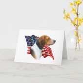 Flag American Foxhound Karte (Gelbe Blume)