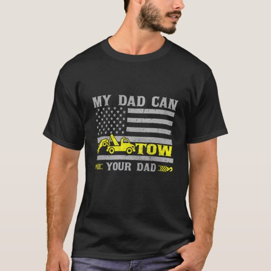 Flag American für Schlepper-Vater T-Shirt (Vorderseite)