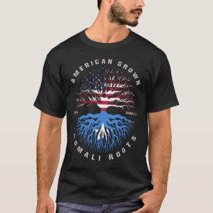 Flag "American Grown Somali Roots Somalia" T-Shirt