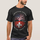 Flag American Grown Swiss Roots Schweiz T-Shirt (Vorderseite)