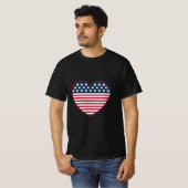 Flag American Heart Shaped T-Shirt (Vorne ganz)