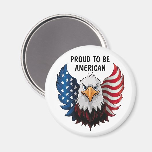 Flag American USA Eagle Magnet (Vorderseite/Rückseite)