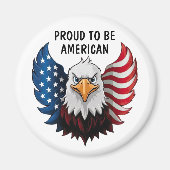 Flag American USA Eagle Magnet (Vorne)