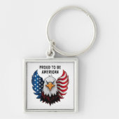 Flag American USA Eagle Schlüsselanhänger (Vorne)
