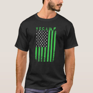 Flag American Vegan Amerikanische Unabhängigkeitst T-Shirt