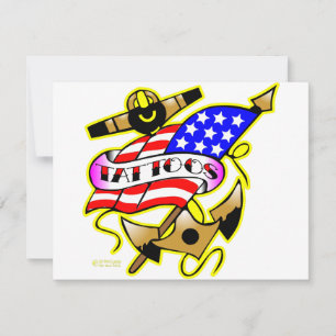 Flag Anchor Tattoo