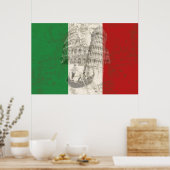 Flag and Symbols of Italy ID157 Poster (Küche)