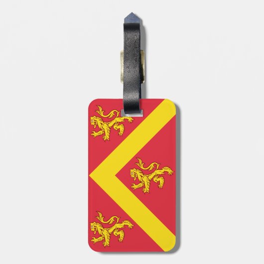 Flag Anglesey Gepäckmarke Gepäckanhänger (Rückseite vertikal)