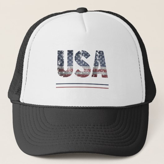 * Flag AP16 Patriotic Grunge American Baseball USA Truckerkappe (Vorderseite)