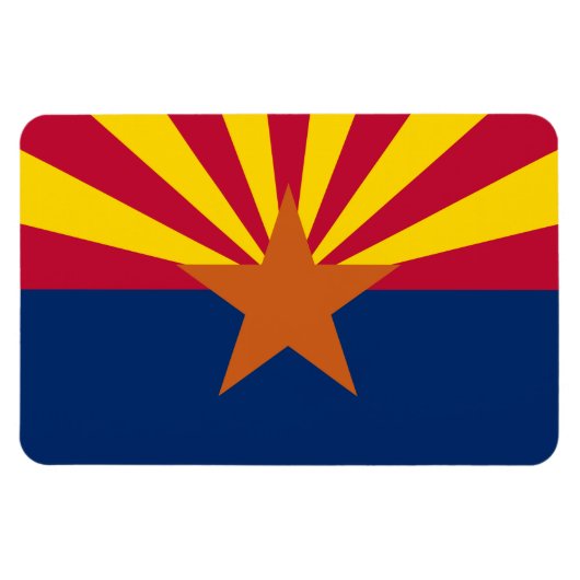 Flag Arizona, American The Copper Staat Magnet (Horizontal)