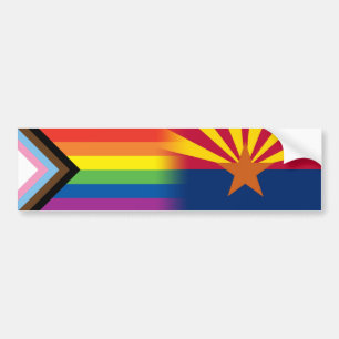 Flag Arizona für das LGBTQ-inklusive Progress-Prid Autoaufkleber