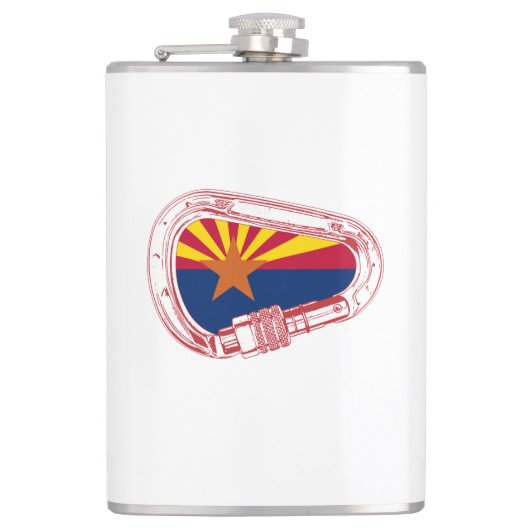 Flag Arizona Klettergarten Flachmann (Vorderseite)