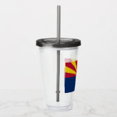 Flag Arizona: Stern, der Kupfer-Staat Acryltrinkbecher (Rechts)