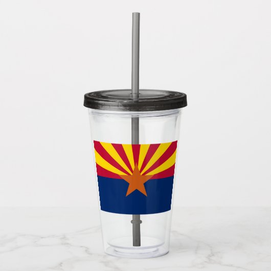 Flag Arizona: Stern, der Kupfer-Staat Acryltrinkbecher (Vorderseite)