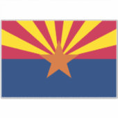 Flag Arizona: Stern, der Kupfer-Staat Aufkleber (Vorderseite)