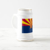 Flag Arizona: Stern, der Kupfer-Staat Bierglas (Vorderseite Links)