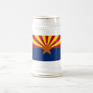 Flag Arizona: Stern, der Kupfer-Staat Bierglas
