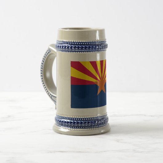 Flag Arizona: Stern, der Kupfer-Staat Bierglas (Vorderseite Links)