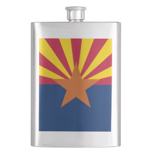 Flag Arizona: Stern, der Kupfer-Staat Flachmann